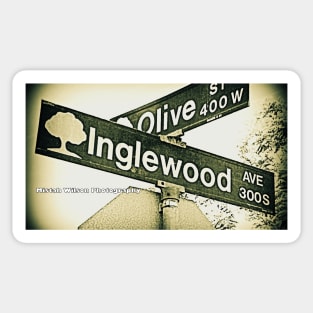 Inglewood Avenue, Inglewood, California by Mistah Wilson Sticker